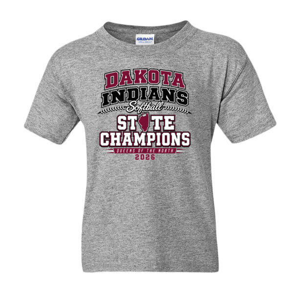 Dakota Softball State Champions 2026 - DryBlend® Youth T-Shirt Thumbnail