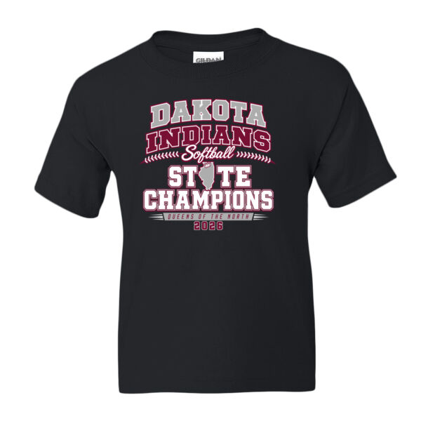 Dakota Softball State Champions 2026 - DryBlend® Youth T-Shirt Thumbnail