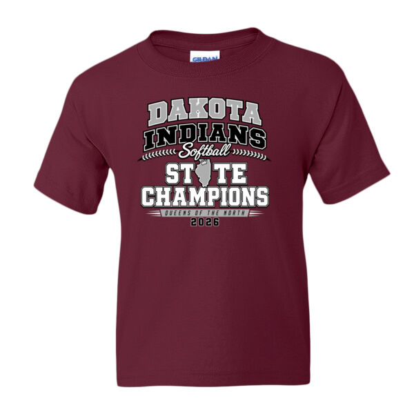 Dakota Softball State Champions 2026 - DryBlend® Youth T-Shirt Thumbnail