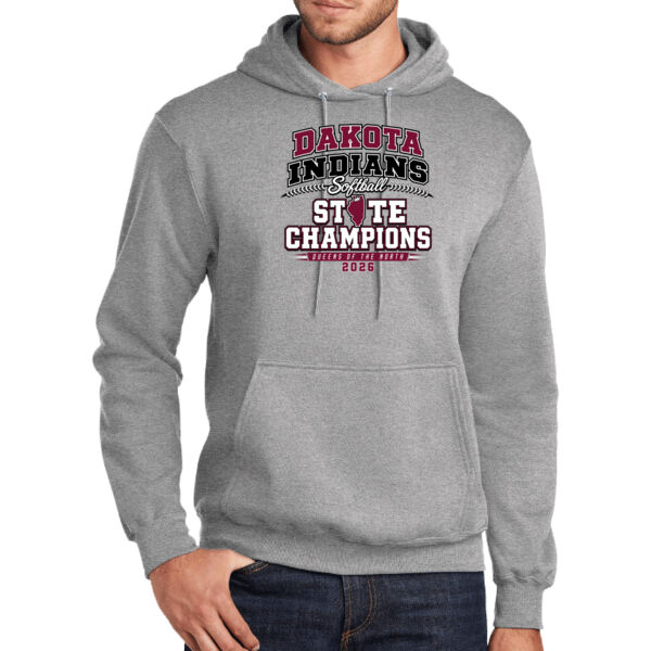 Dakota Softball State Champions 2026 - Tall Core Fleece Pullover Hooded Sweatshirt Thumbnail