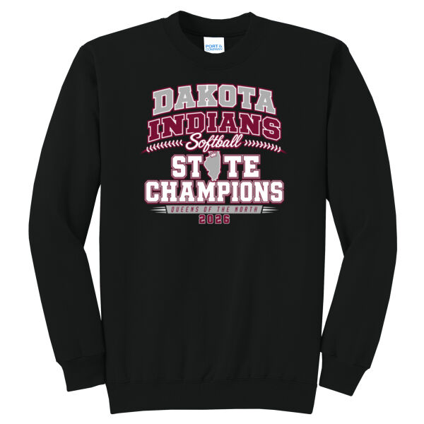 Dakota Softball State Champions 2026 - Core Fleece Crewneck Sweatshirt Thumbnail