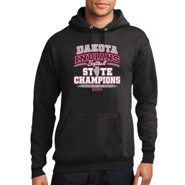 Dakota Softball State Champions 2026 - Core Fleece Pullover Hooded Sweatshirt Thumbnail