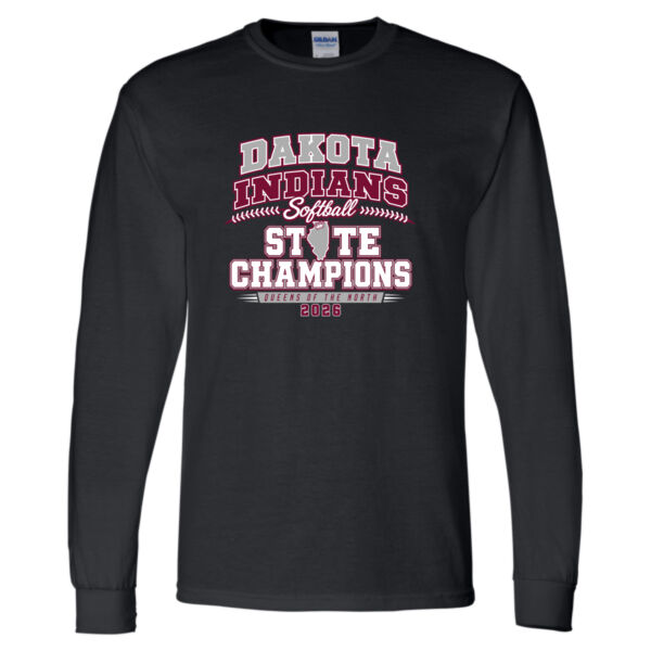 Dakota Softball State Champions 2026 - DryBlend® 50/50 Long Sleeve T-Shirt Thumbnail