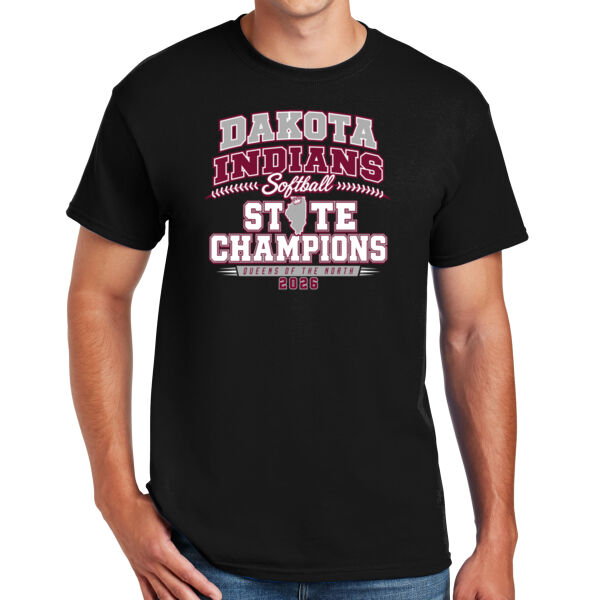Dakota Softball State Champions 2026 - DryBlend ® 50 Cotton/50 Poly T Shirt Thumbnail