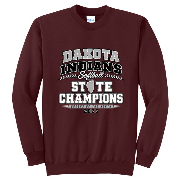 Dakota Softball State Champions 2026 - Core Fleece Crewneck Sweatshirt Thumbnail