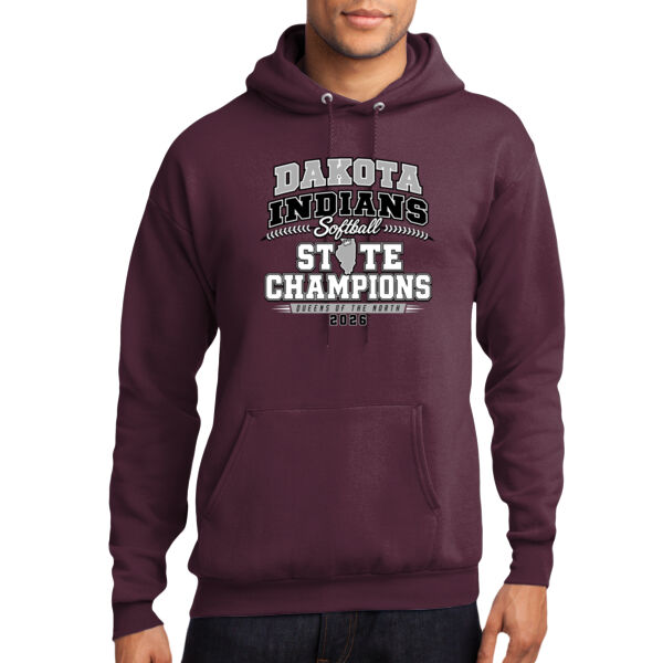 Dakota Softball State Champions 2026 - Core Fleece Pullover Hooded Sweatshirt Thumbnail