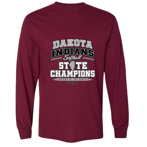 Dakota Softball State Champions 2026 - DryBlend® 50/50 Long Sleeve T-Shirt Thumbnail